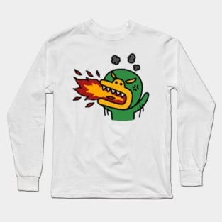 KakaoTalk Friends Tube Green Monster (Fire Breathing) Long Sleeve T-Shirt